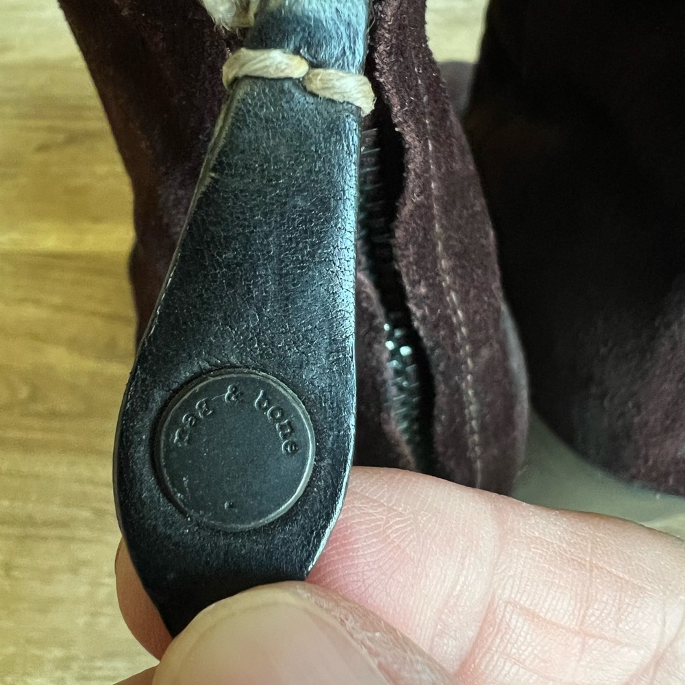 Rag & Bone Newbury rich brown suede bootie size 36=6 in fair condition - Picture 15 of 16